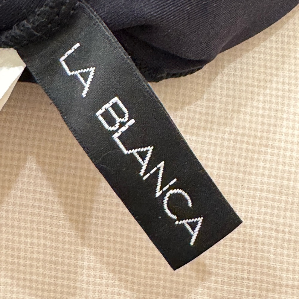 La Blanca beautiful black One Piece Swim Suit Dress size 8  flattering - Picture 5 of 6